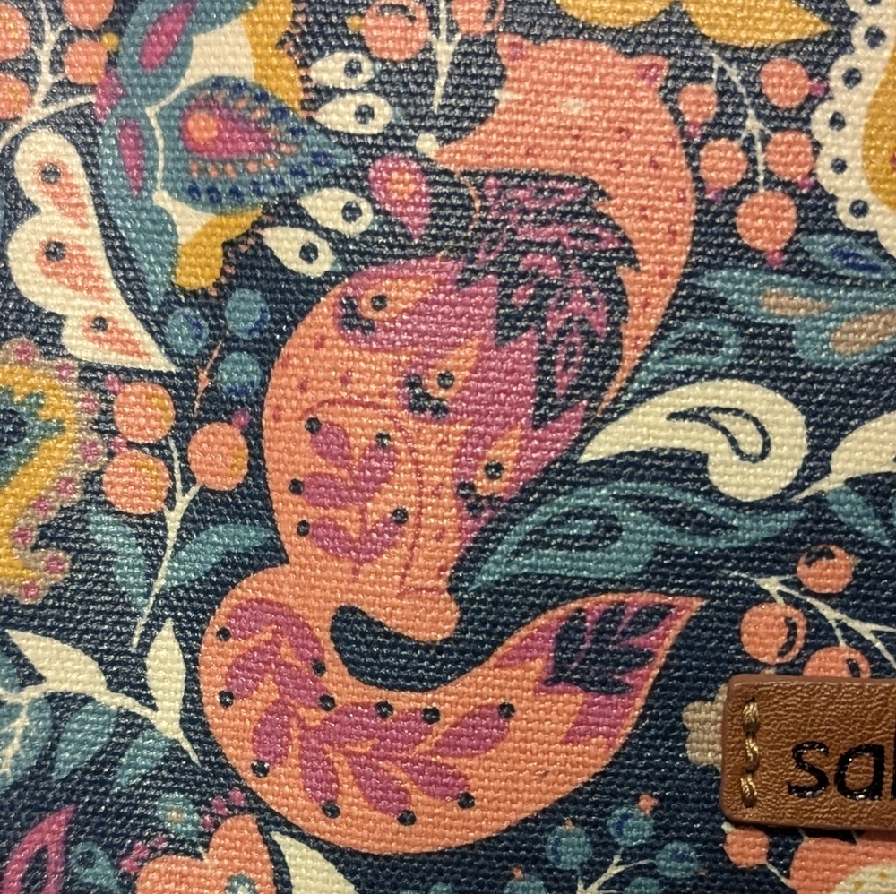 Sakroots Teal Enchanted Forest Crossbody Bag Purse - Picture 6 of 8